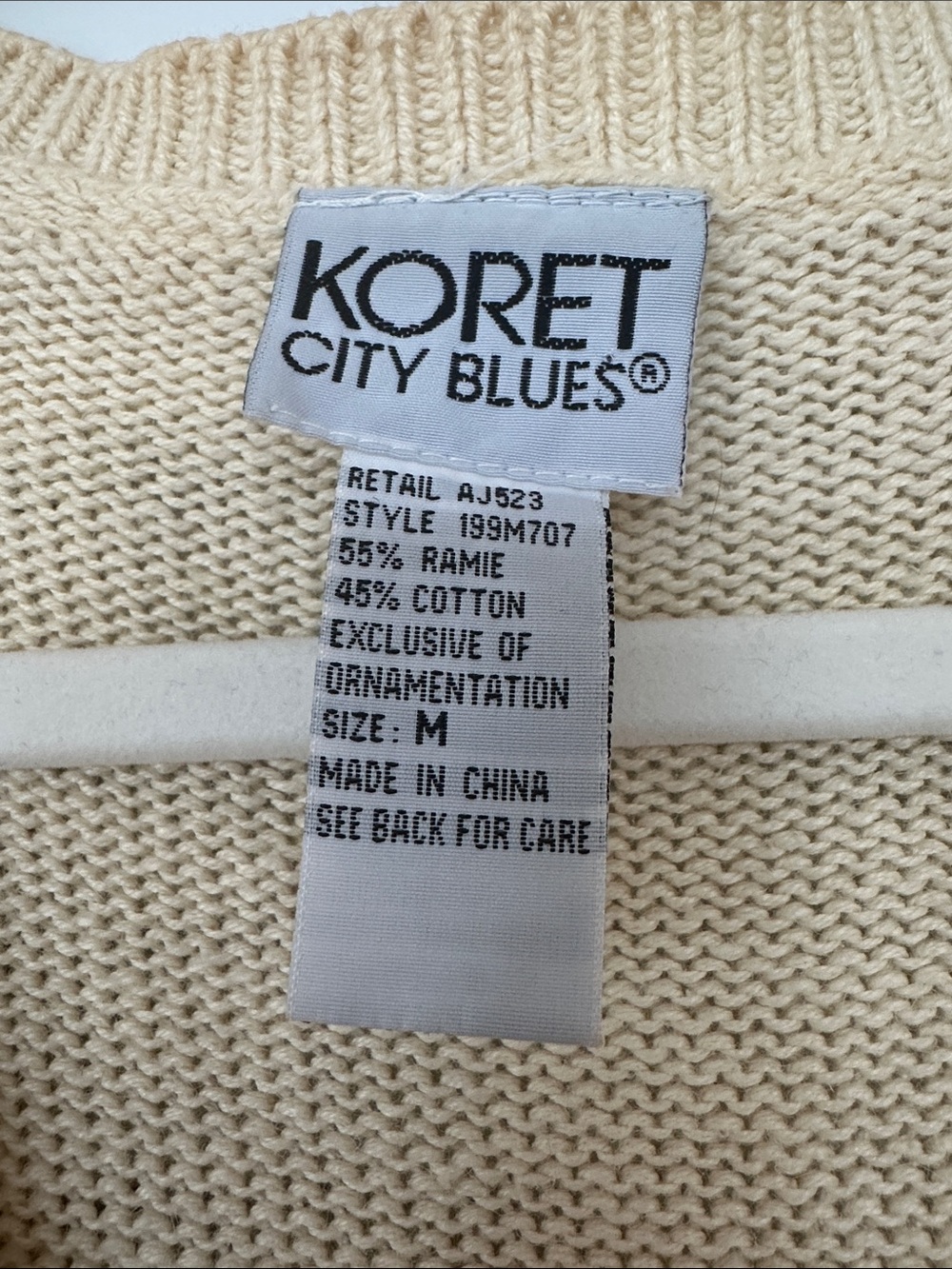 Vintage Koret City Blues Floral Cottagecore Sweater Vest Size M - Picture 2 of 12